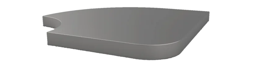 Eased Edge in zinc (Edge Profile 01), 360-degree view