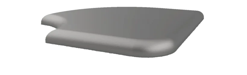 Quarter Round in zinc (Edge Profile 03), 360-degree view