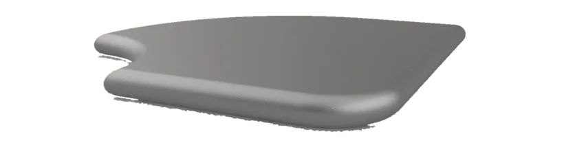 Bull Nose in zinc (Edge Profile 04), 360-degree view