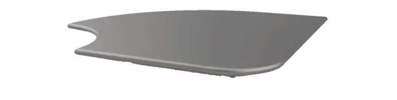 Knife Edge in zinc (Edge Profile 08), 360-degree view