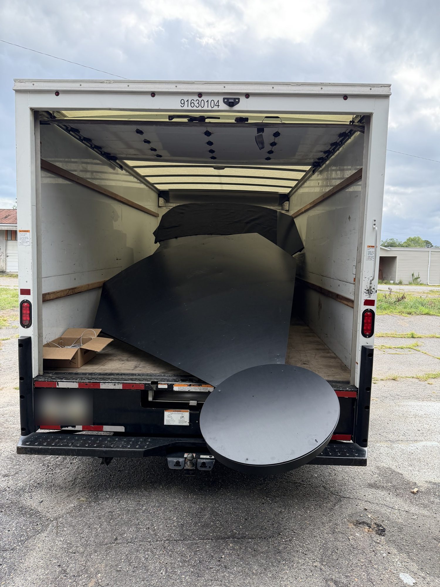 Crown section loaded into a box truck for delivery to Faena Miami Beach