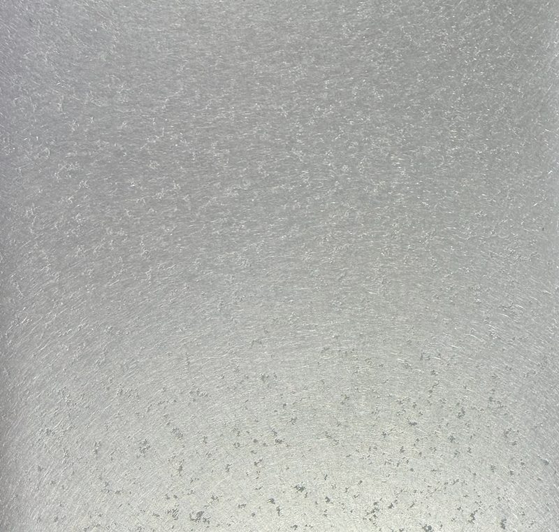 Zinc finish sample, light texture, no patina