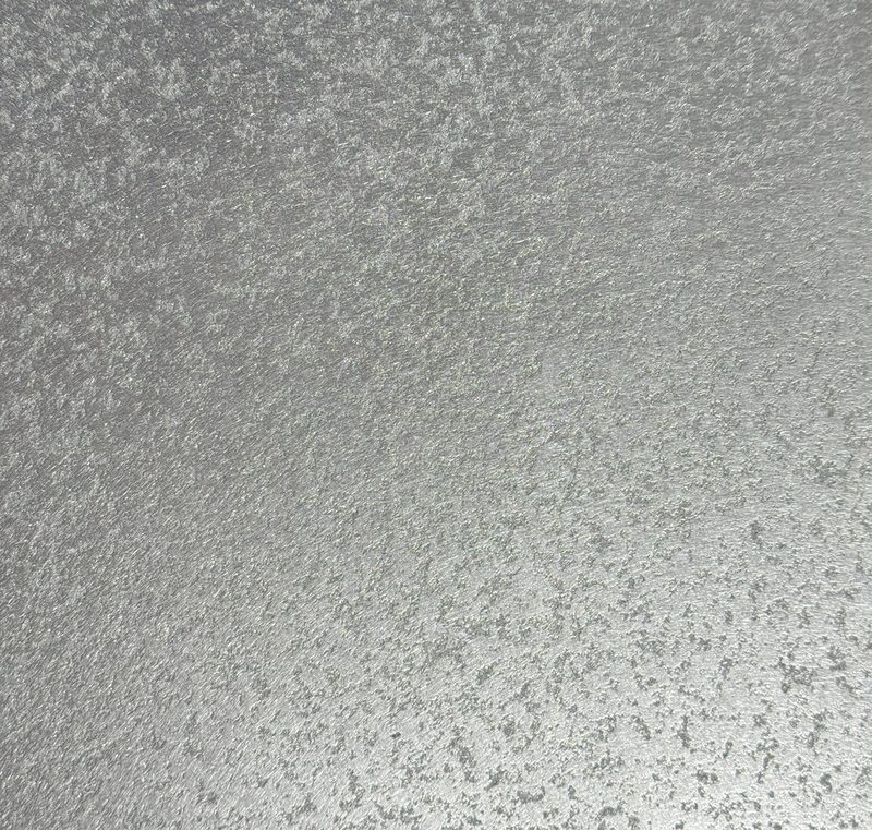Zinc finish sample, medium texture, no patina